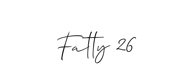 Make a beautiful signature design for name Fatty 26. Use this online signature maker to create a handwritten signature for free. Fatty 26 signature style 2 images and pictures png